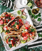 Hot-Smoked Salmon Tacos with Tequila Guacamole