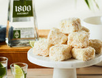 MINI VANILLA BEAN & LIME LAMINGTONS