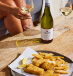 Herbed Panko-Crumbed Fish with Beer Battered Fries