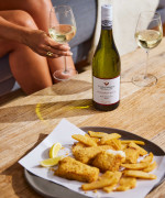 Herbed Panko-Crumbed Fish with Beer Battered Fries