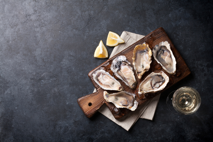 prosecco and rock oysters