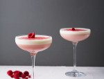 Raspberry gin-ger lassi