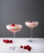 Raspberry gin-ger lassi